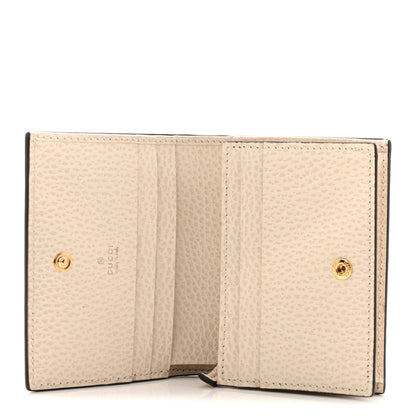 Gucci Dollar Calfskin GG Supreme Monogram GG Marmont Card Case Mystic White Beige Ebony 5 of 8