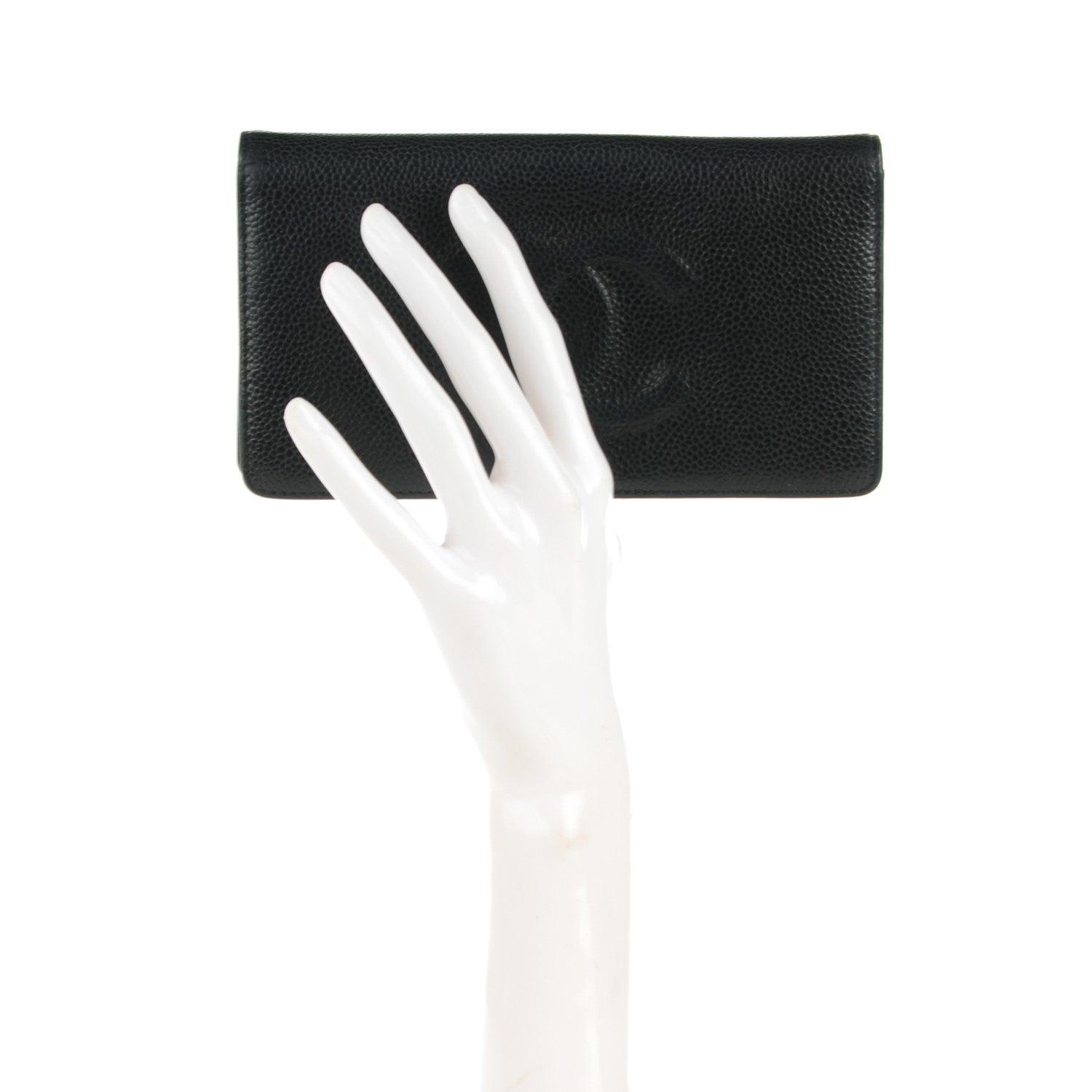 Chanel Caviar Timeless CC Yen Wallet Black 2 of 8