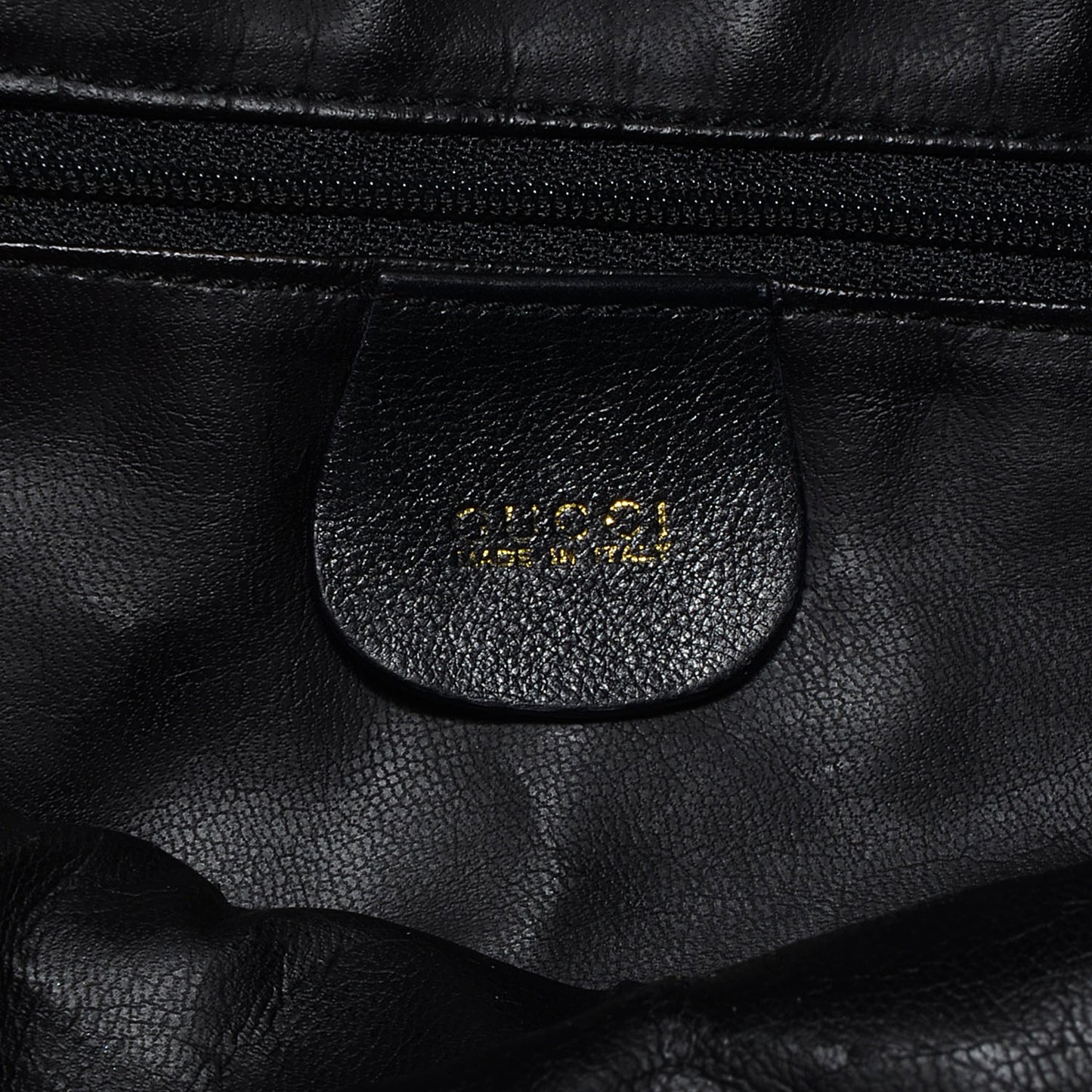 Leather Large Bamboo Handle Hobo Black