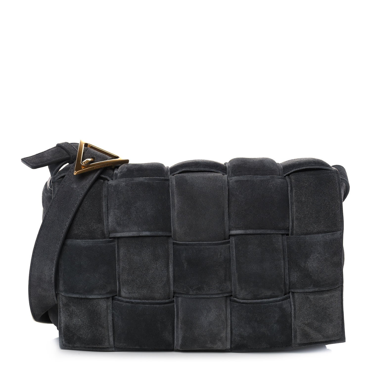 Bottega Veneta Suede Maxi Intrecciato Padded Cassette Crossbody Bag Graphite 1 of 11