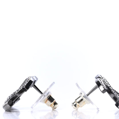 Chanel Ruthenium Crystal CC Earrings 3 of 4