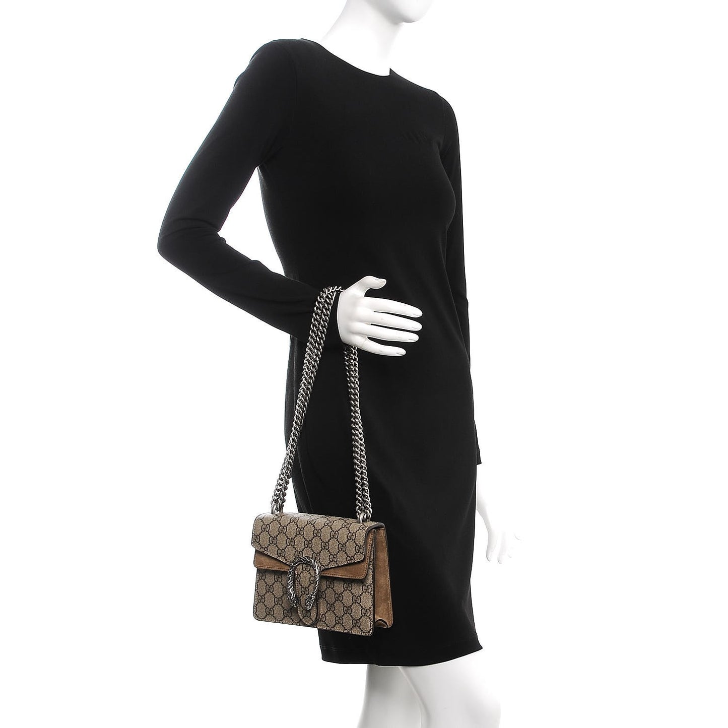 GG Supreme Monogram Mini Dionysus Shoulder Bag Taupe