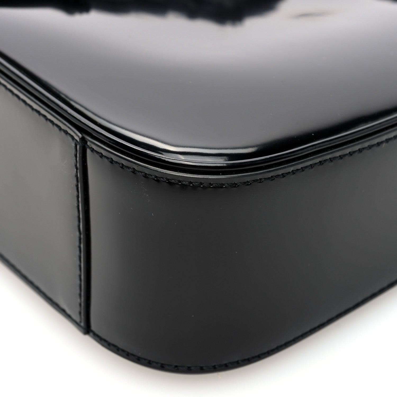 Saint Laurent Patent Le 5 A 7 Monochrome Hobo Black 9 of 9