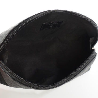Chanel Caviar Timeless CC Cosmetic Pouch Black 6 of 8