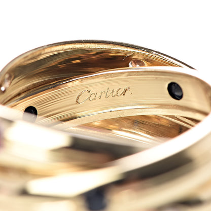 Cartier 18K Yellow Gold Diamond Sapphire Ruby Constellation Trinity Ring 52 6 4 of 5