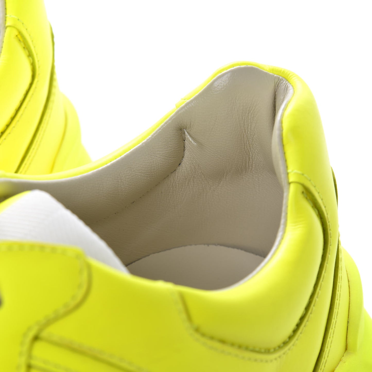 Calfskin Mens Rhyton Sneakers 10.5 Yellow Fluo