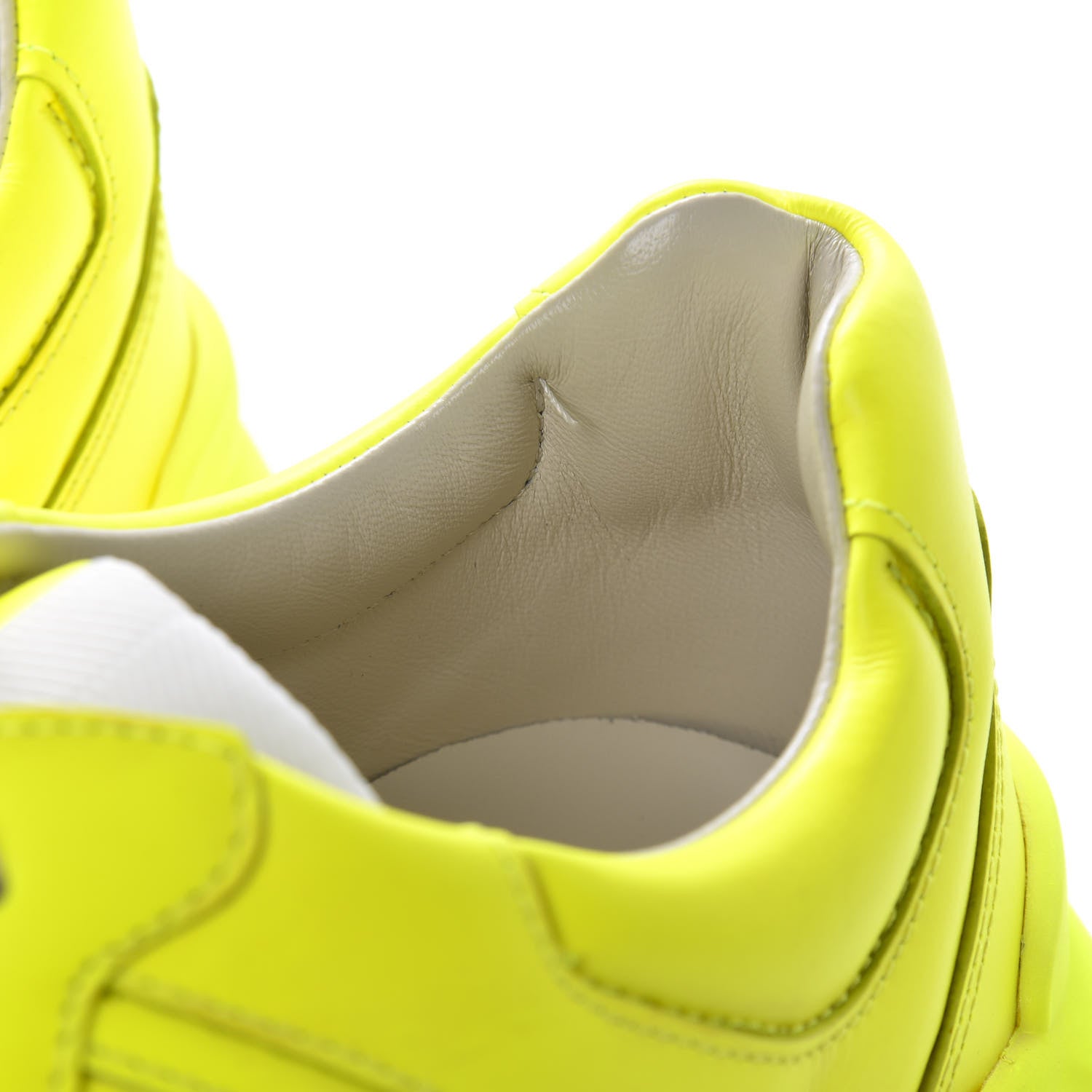 Gucci Calfskin Mens Rhyton Sneakers 10.5 Yellow Fluo 10 of 12