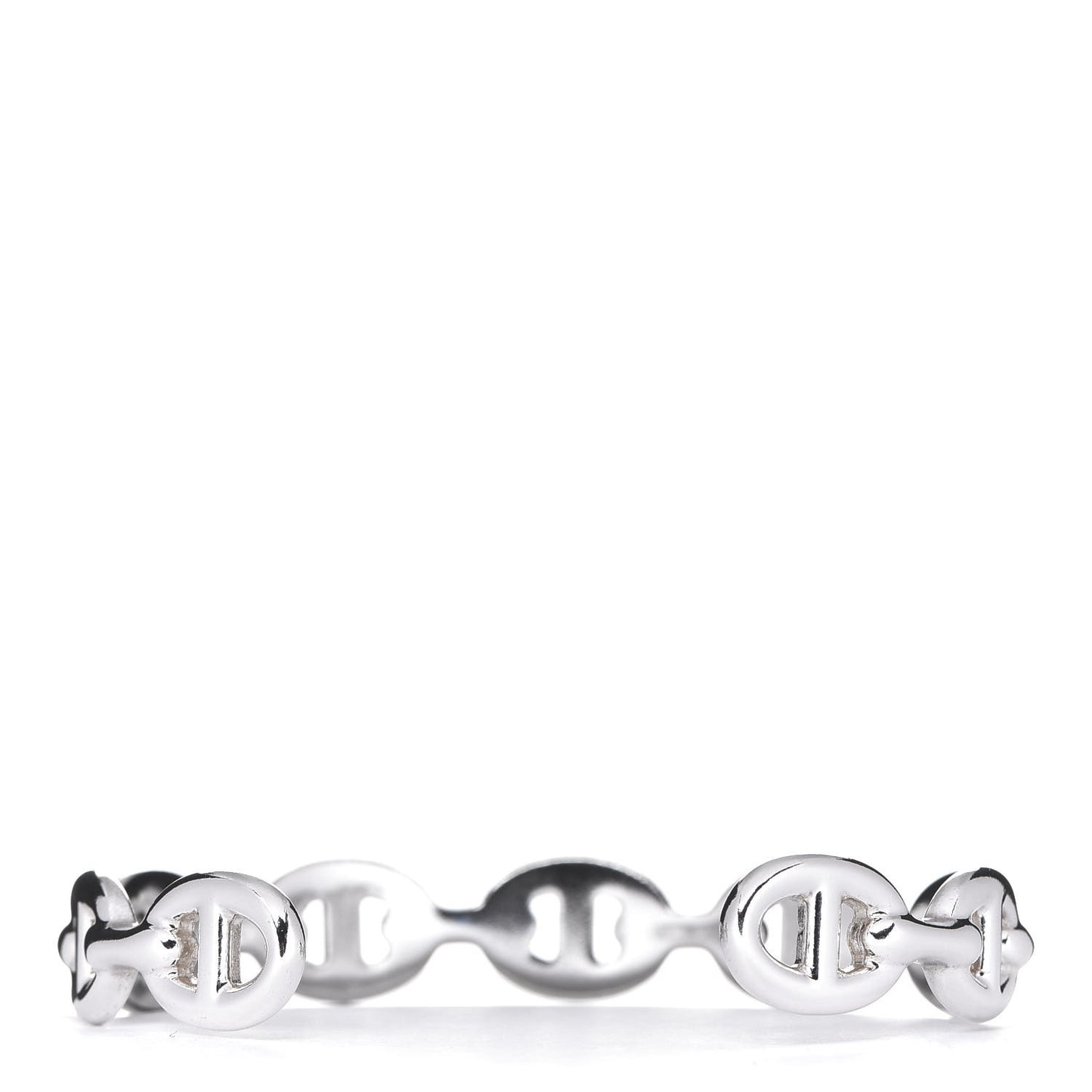 Sterling Silver MM Chaine d'Ancre Enchainee Cuff Bracelet SH