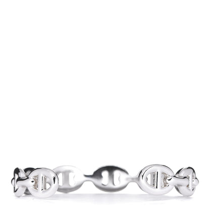 Hermes Sterling Silver MM Chaine d'Ancre Enchainee Cuff Bracelet SH 2 of 4