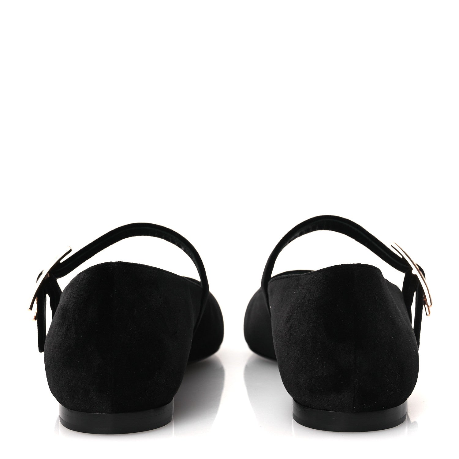 Hermes Velvet Crystal Jane Ballet Flats 37 Black 12 of 22
