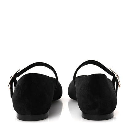 Hermes Velvet Crystal Jane Ballet Flats 37 Black 12 of 22