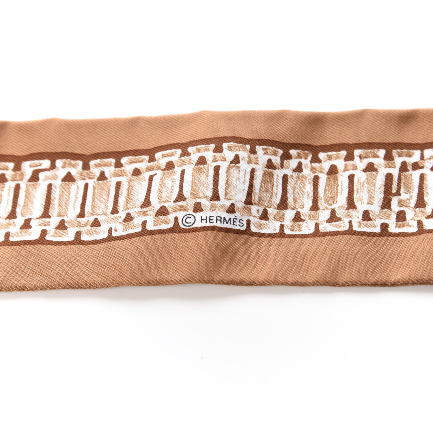 Hermes Silk Le Tresor De Medor Twilly Beige Gris Cacao 4 of 4
