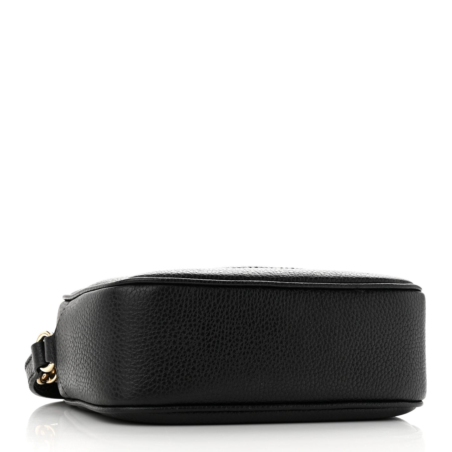 Pebbled Calfskin Small Soho Disco Bag Black