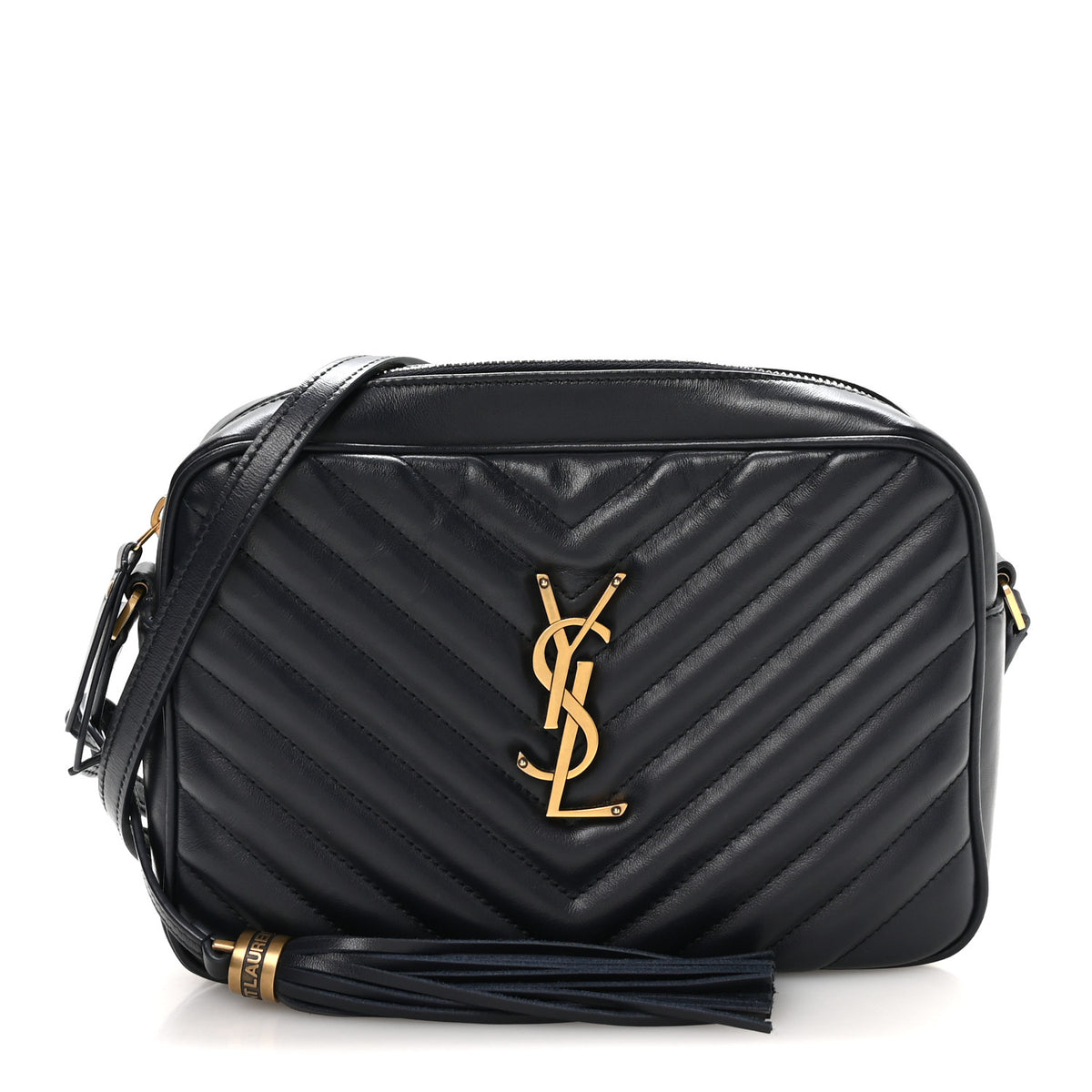 Calfskin Matelasse Monogram Lou Camera Bag Navy