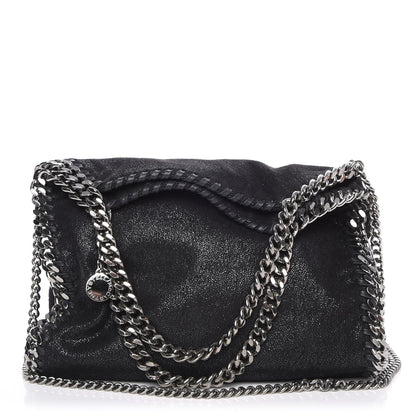 Stella McCartney Shaggy Deer Mini Falabella Fold Over Tote Black 1 of 7