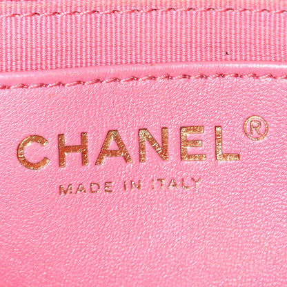 Chanel Lambskin Enamel Quilted Small Candy Hearts Flap Pink 6 of 11