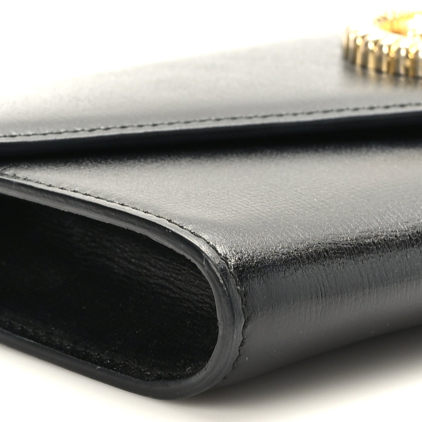 Textured Calfskin Torchon GG Broadway Envelope Clutch Black