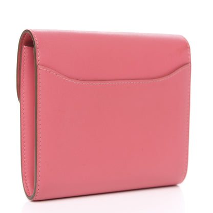 Hermes Tadelakt Constance Short Wallet Rose Lipstick 2 of 8