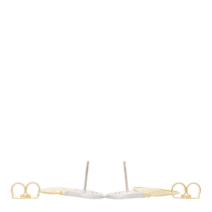 Marco Bicego 18K Yellow Gold Diamond Small Lunaria Earrings 3 of 4