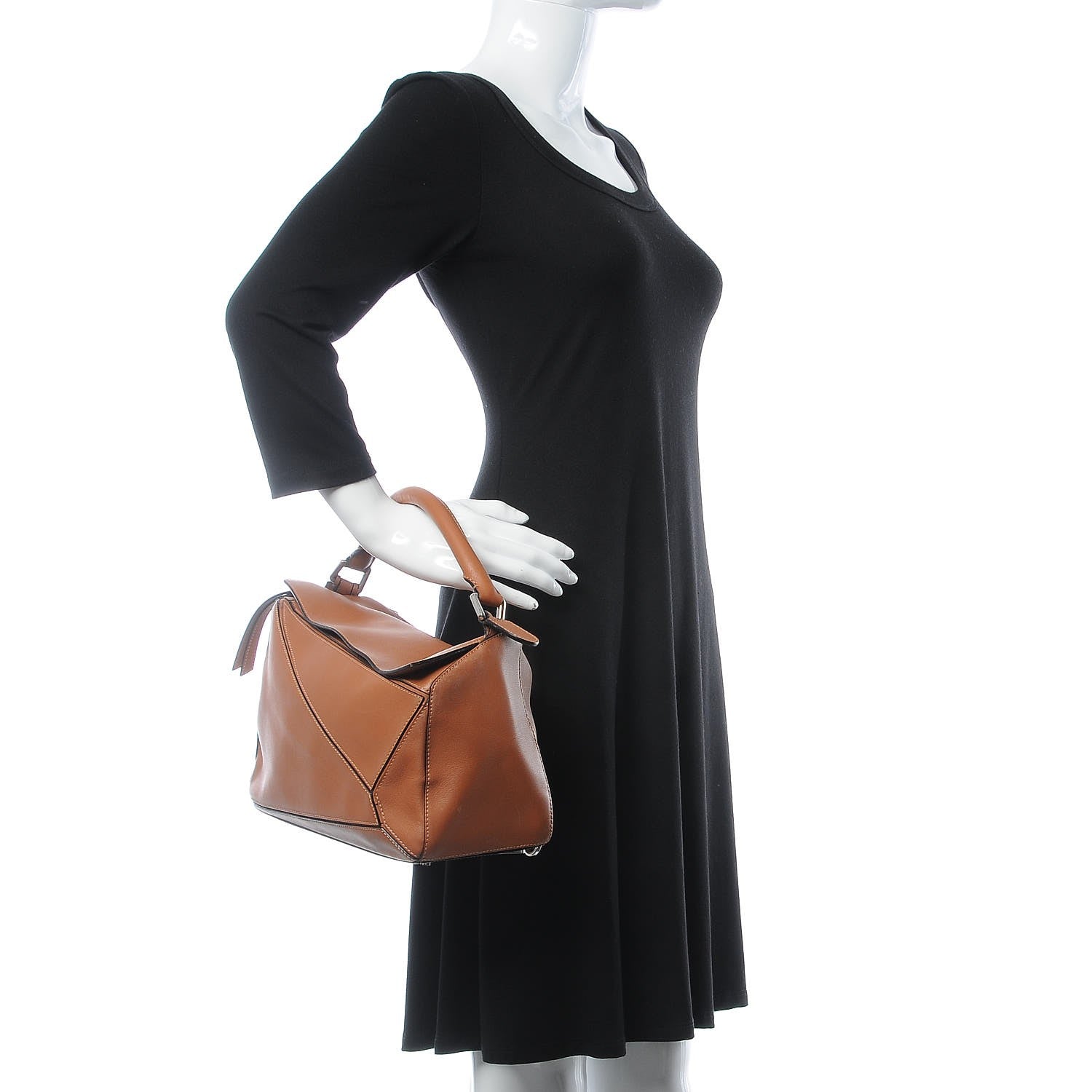 Loewe Calfskin Medium Puzzle Bag Tan 3 of 13