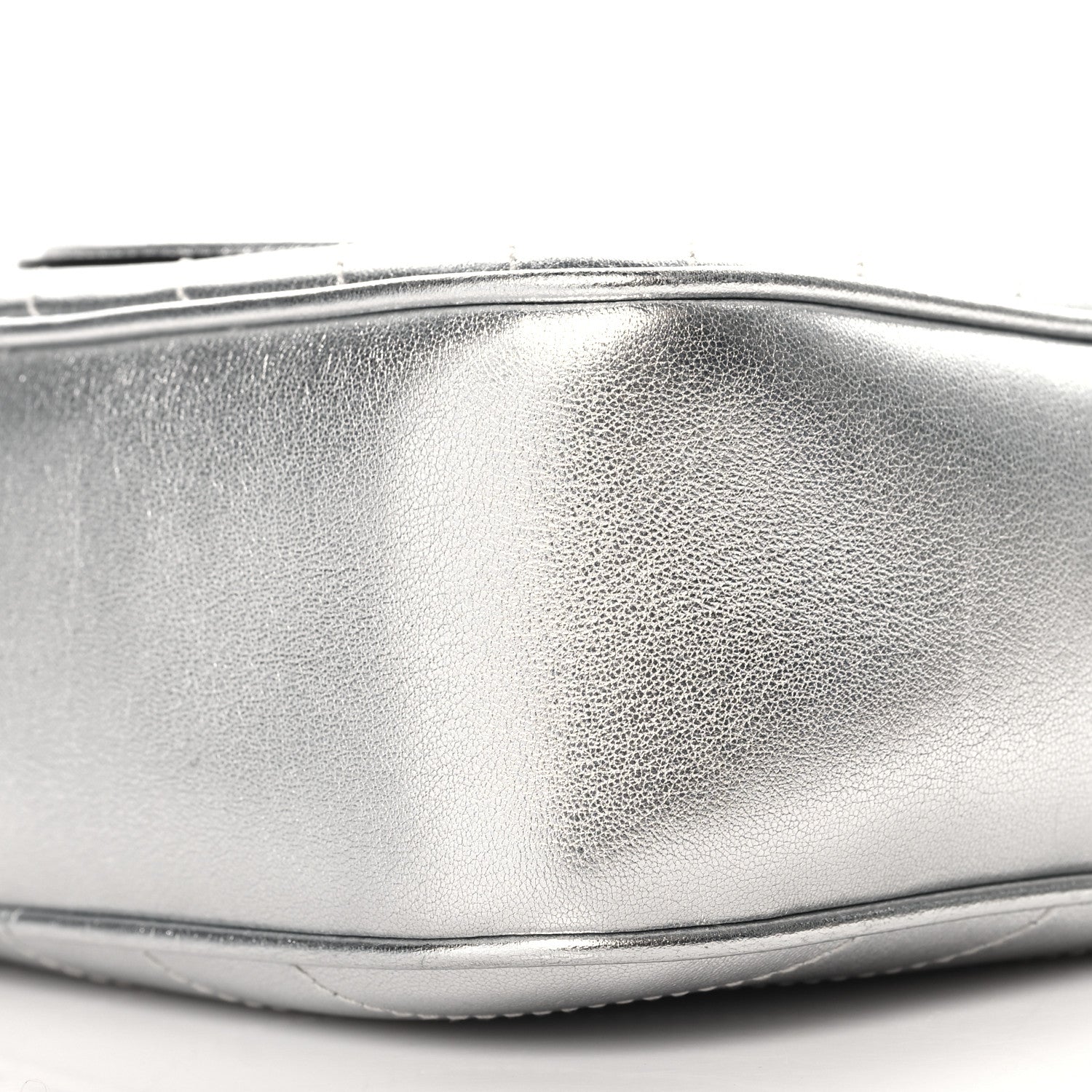 Gucci Metallic Sakai Be Green Calfskin Diagonal Stitched Small Blondie Shoulder Bag Silver 10 of 10