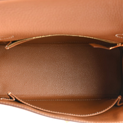 Hermes Togo Kelly Retourne 25 Gold 5 of 12