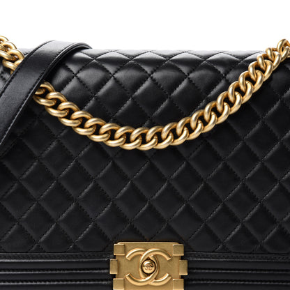 Chanel Lambskin Quilted New Medium Boy Flap Black 15 of 16