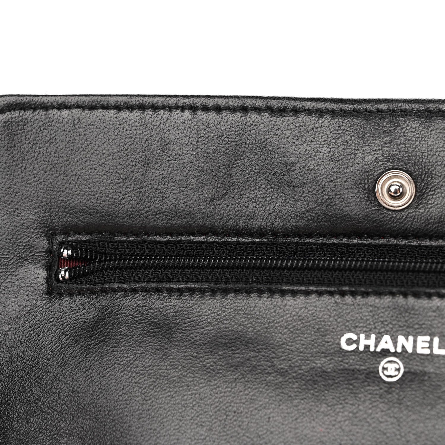 Chanel Lambskin Quilted Wallet On Chain WOC Black 14 of 15