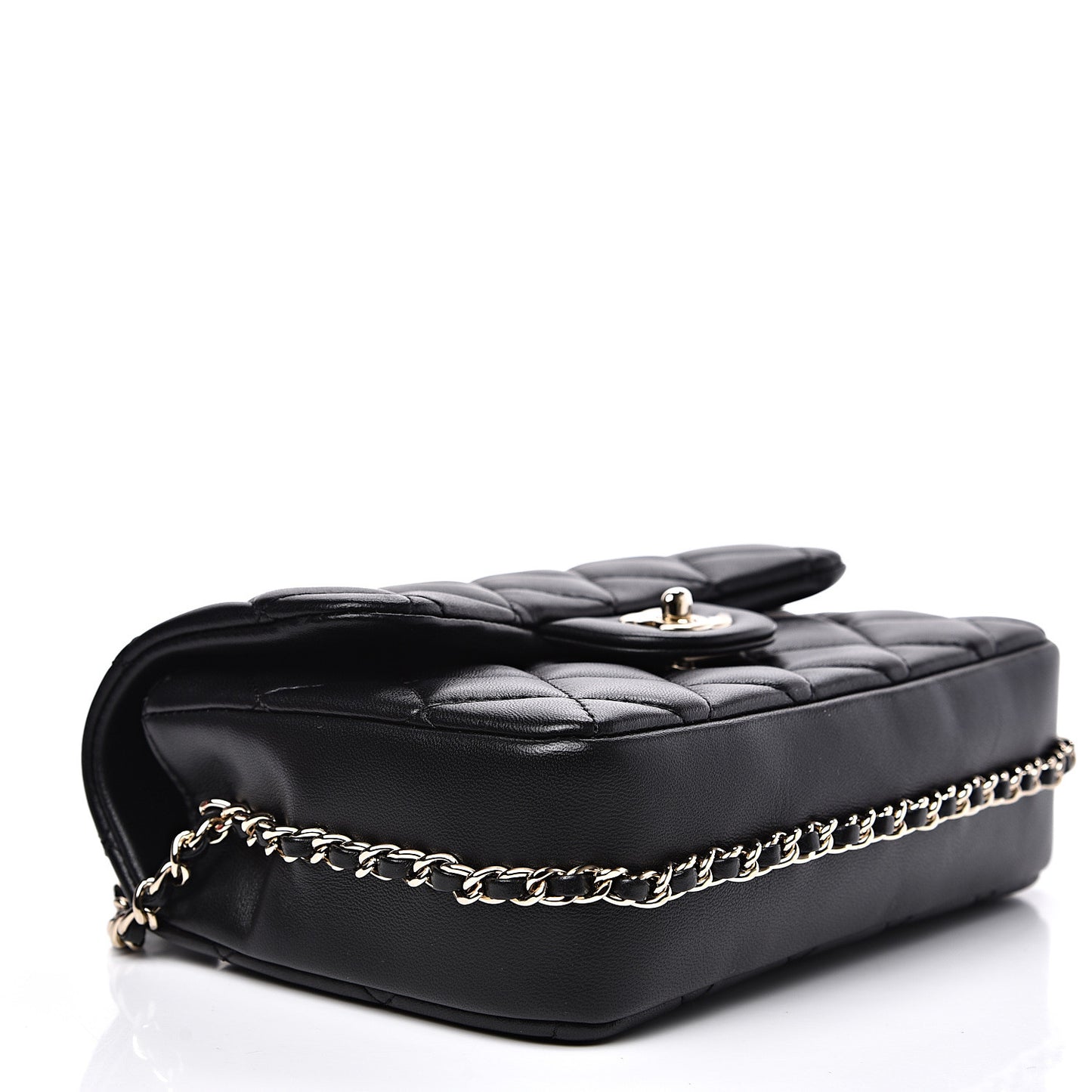 Lambskin Quilted Small My Precious Flap Black