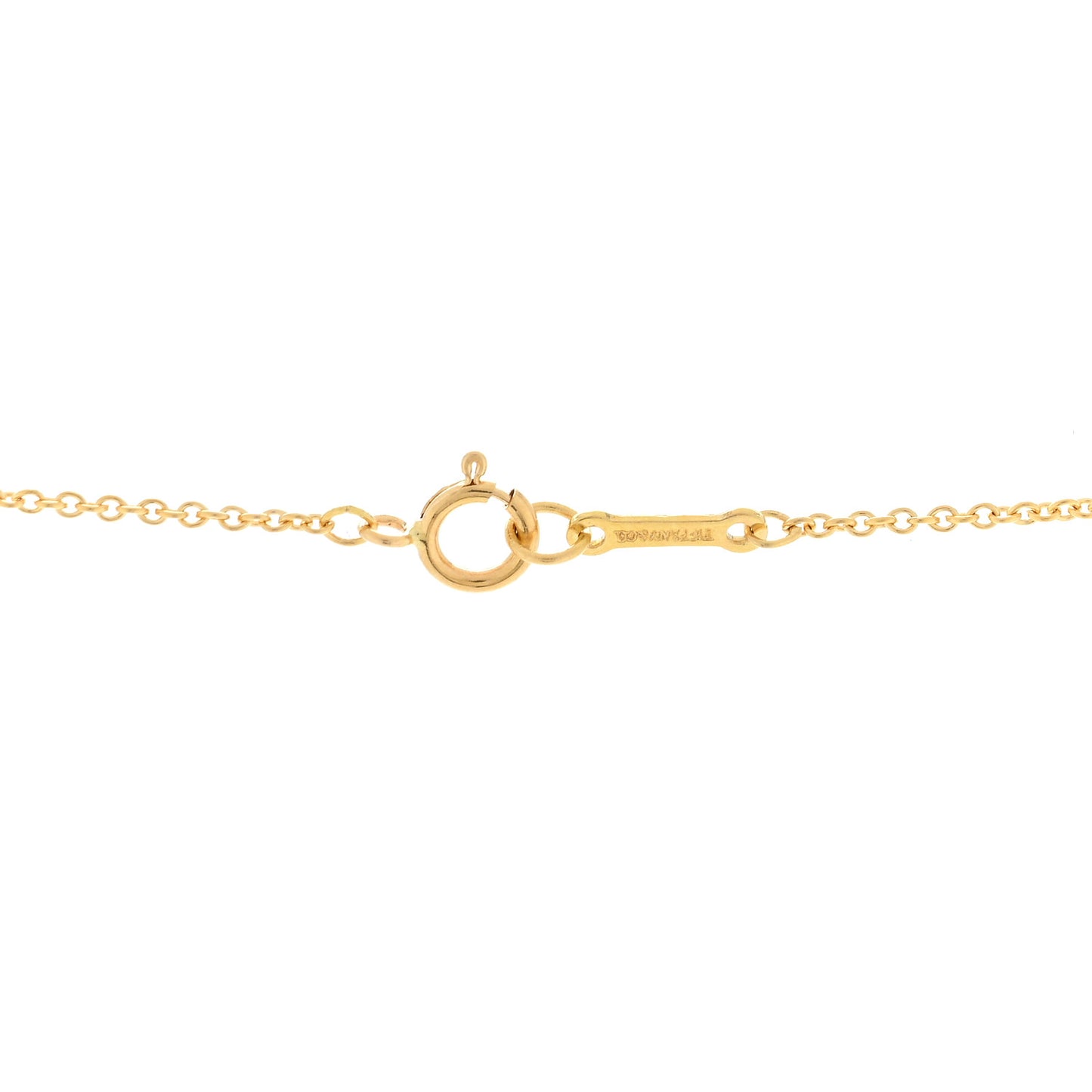 18K Yellow Gold 11mm Elsa Peretti Bean Pendant Necklace