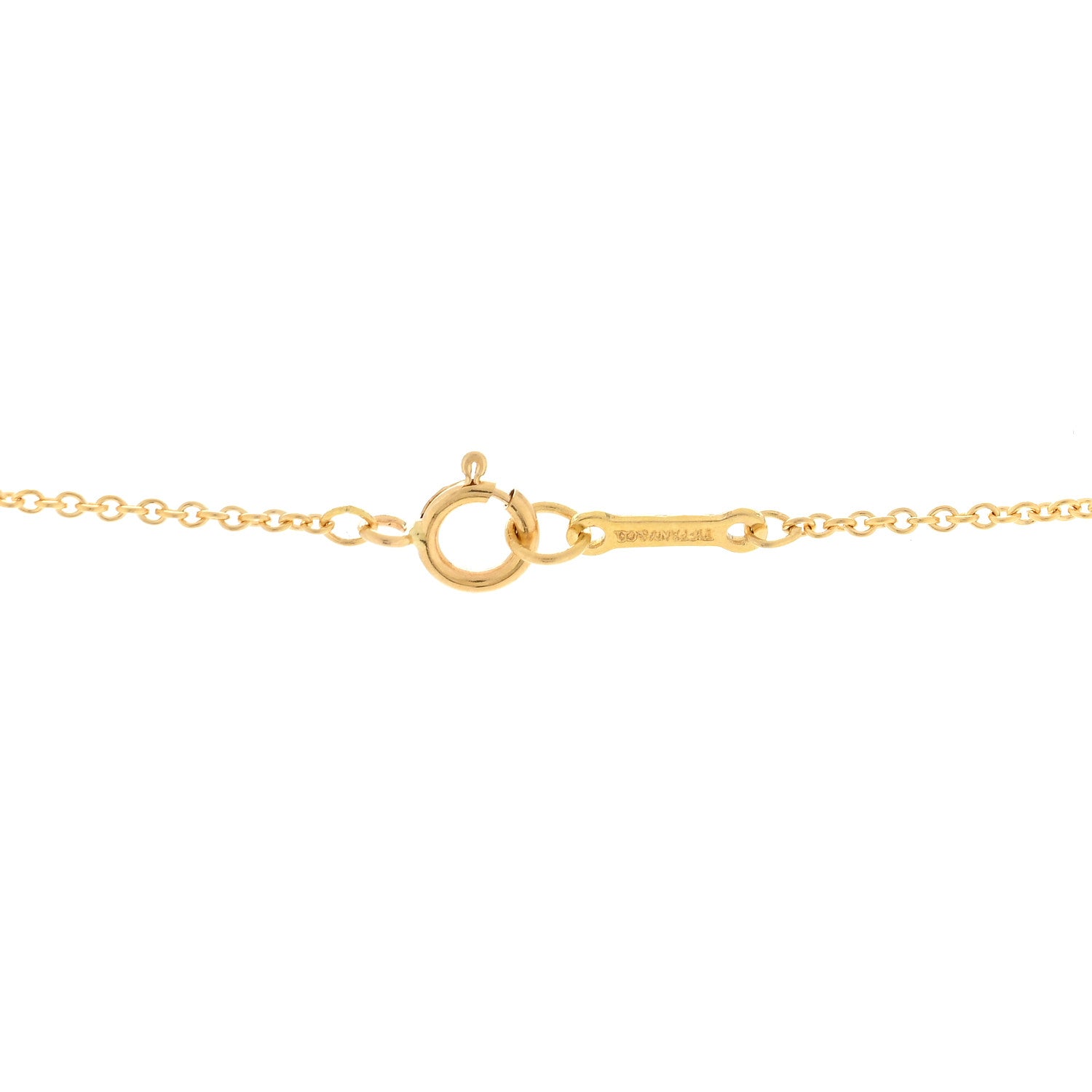 Tiffany 18K Yellow Gold 11mm Elsa Peretti Bean Pendant Necklace 3 of 4