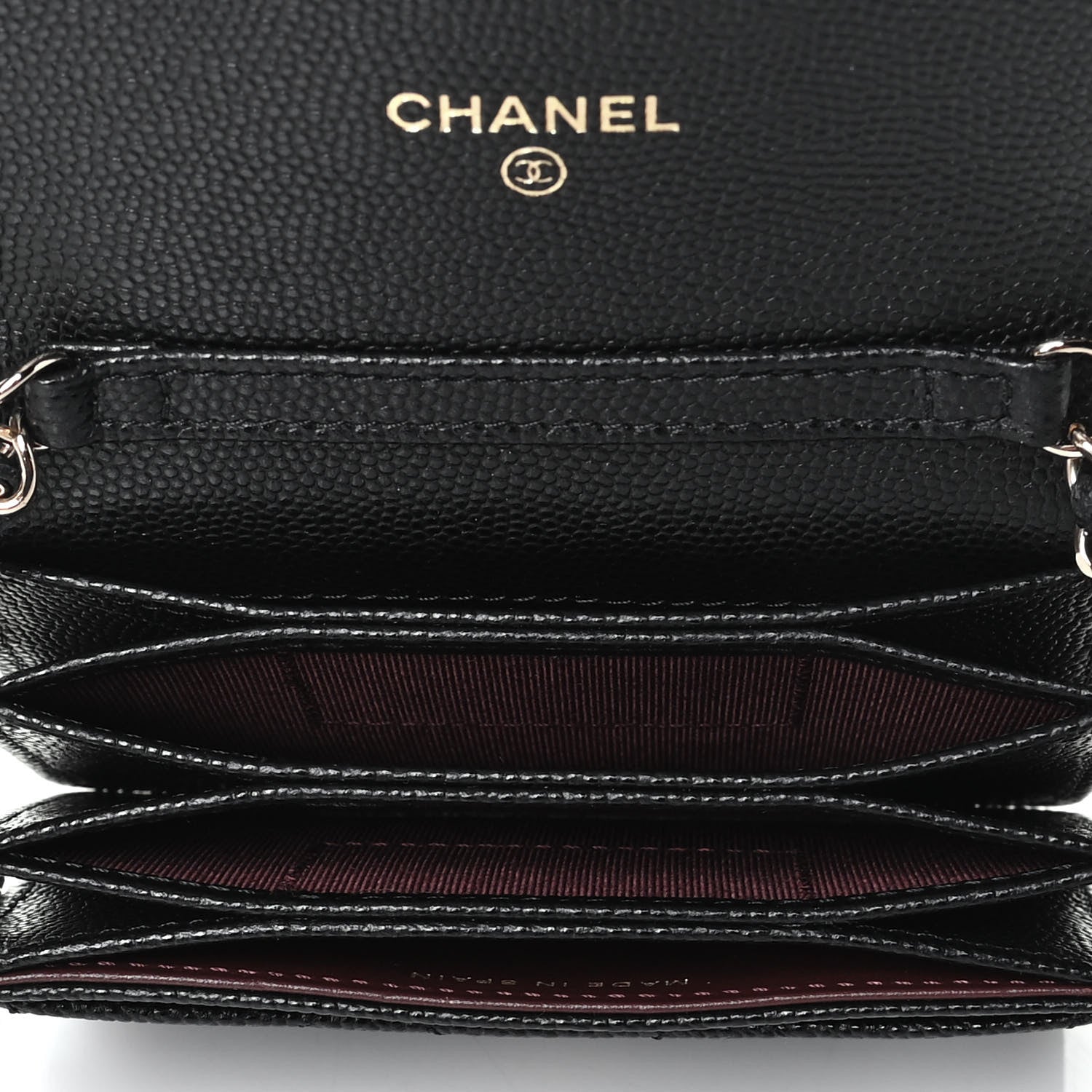 Chanel Caviar Quilted Flap Card Holder On Chain Black 4 of 4