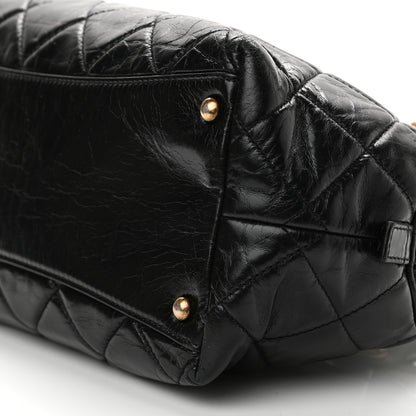 Chanel Glazed Calfskin Castle Rock Bowling Bag Black 10 of 10