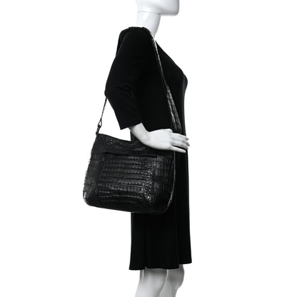 Nancy Gonzalez Crocodile Crossbody Bag Black 2 of 14