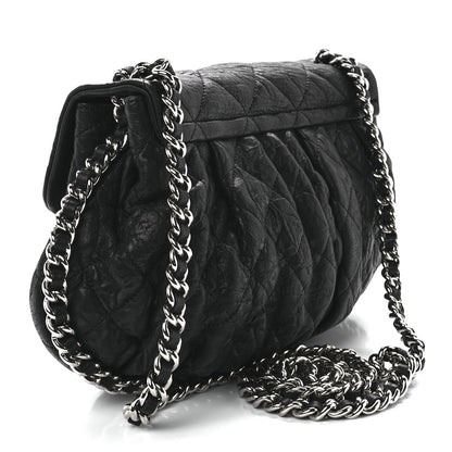 Chanel Washed Lambskin Quilted Medium Chain Around Messenger Black 4 of 12