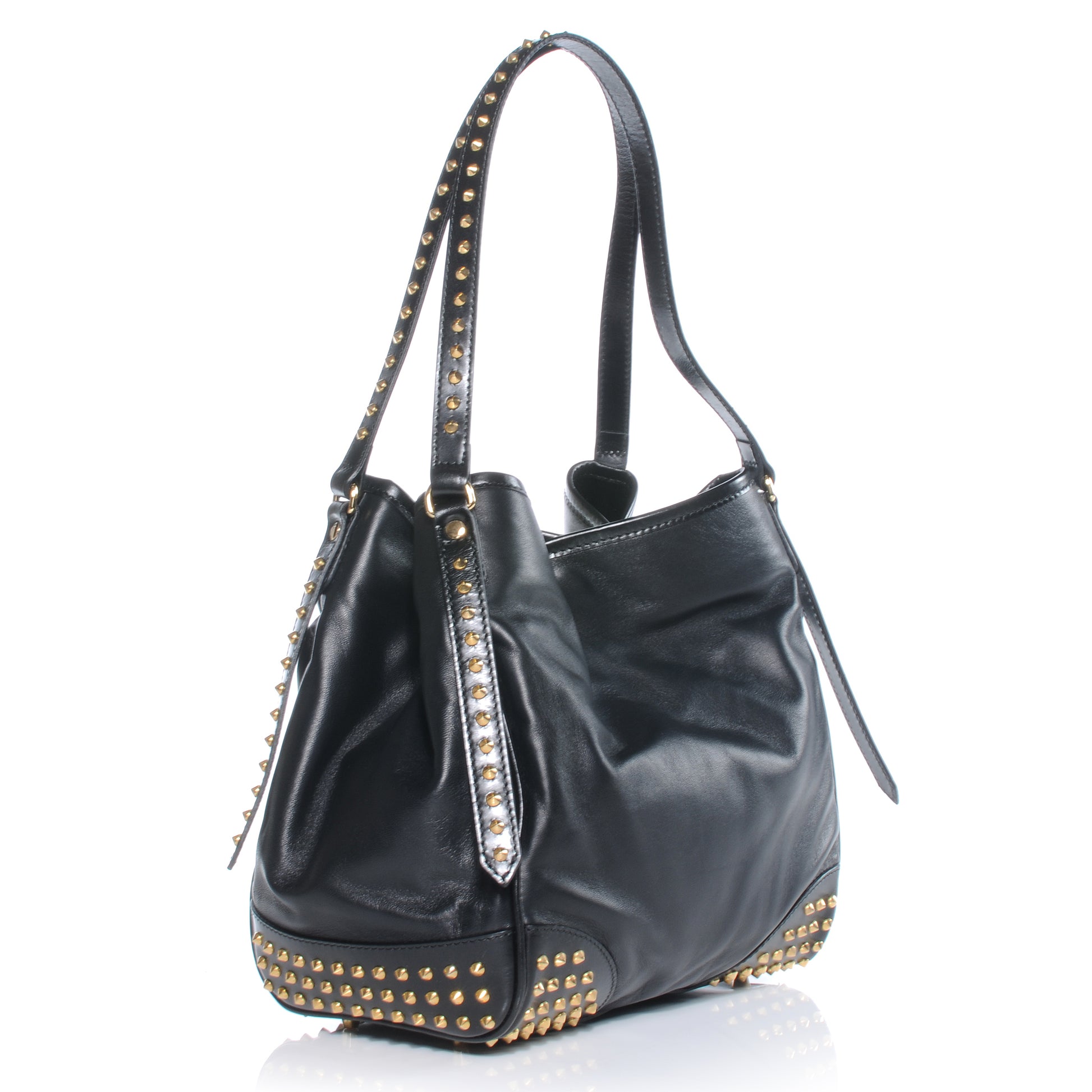 Burberry Lambskin Bridle Studs Small Canterbury Tote Black 3 of 9