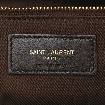 Saint Laurent Canvas Smooth Calfskin Le Monogramme Crossbody Bag Chestnut 7 of 15