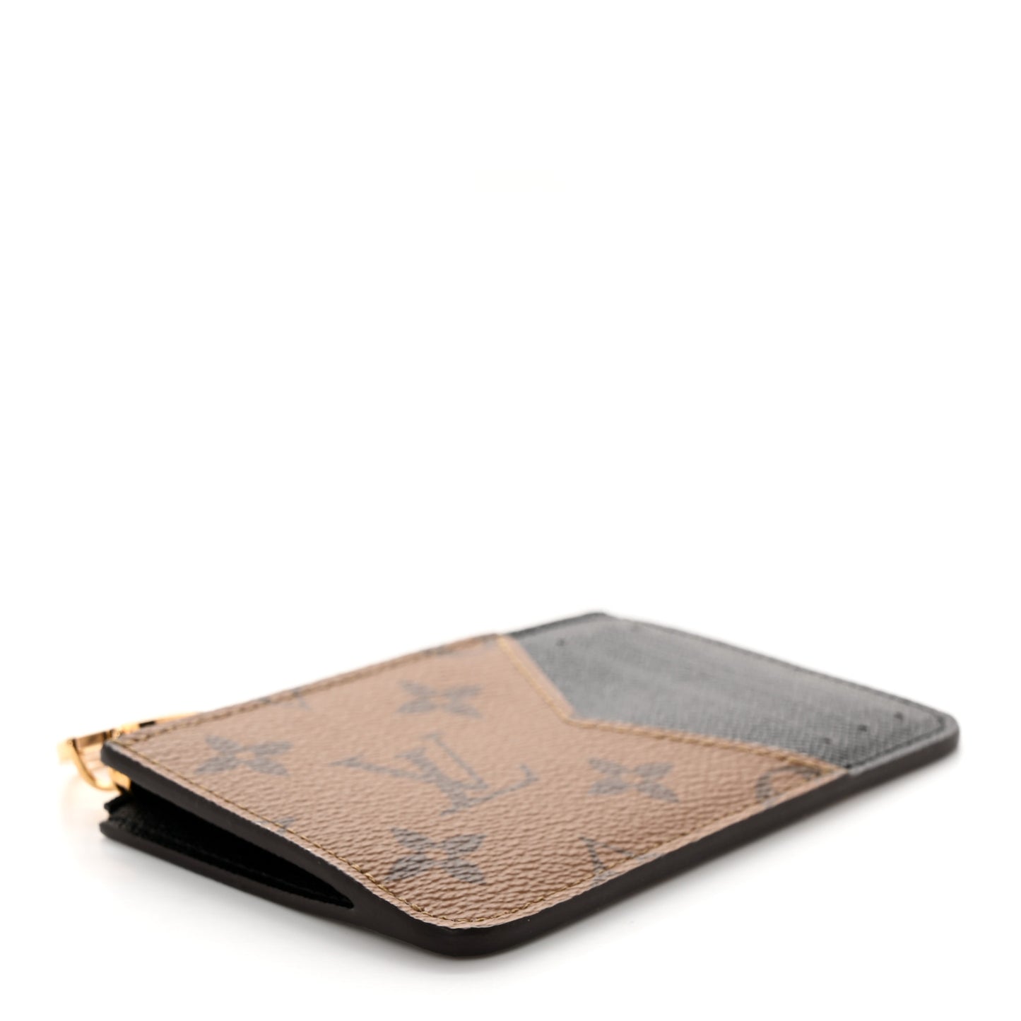 Reverse Monogram Zipped Romy Card Holder