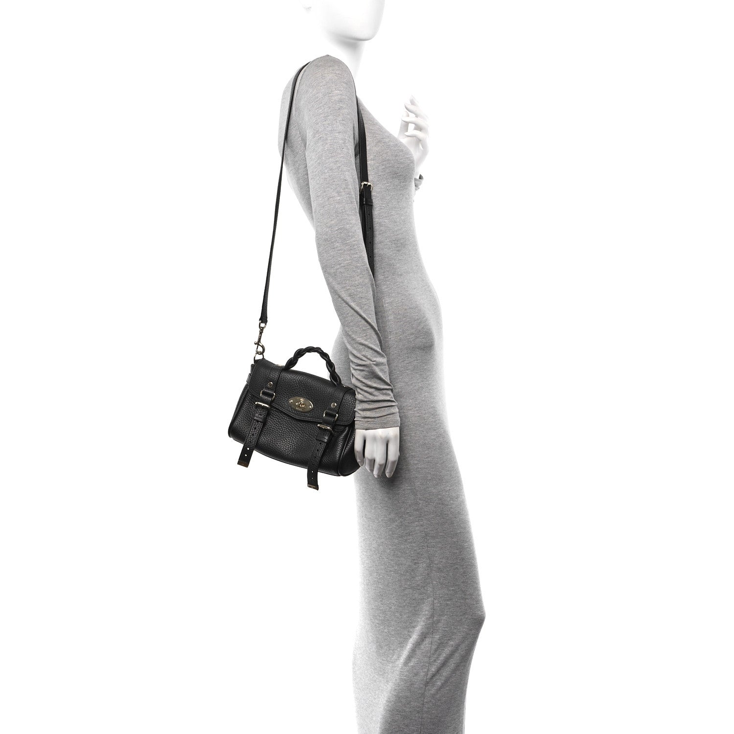 Mulberry Heavy Grain Mini Alexa Black 2 of 9