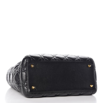 Christian Dior Lambskin Cannage Medium Lady Dior Black 5 of 12