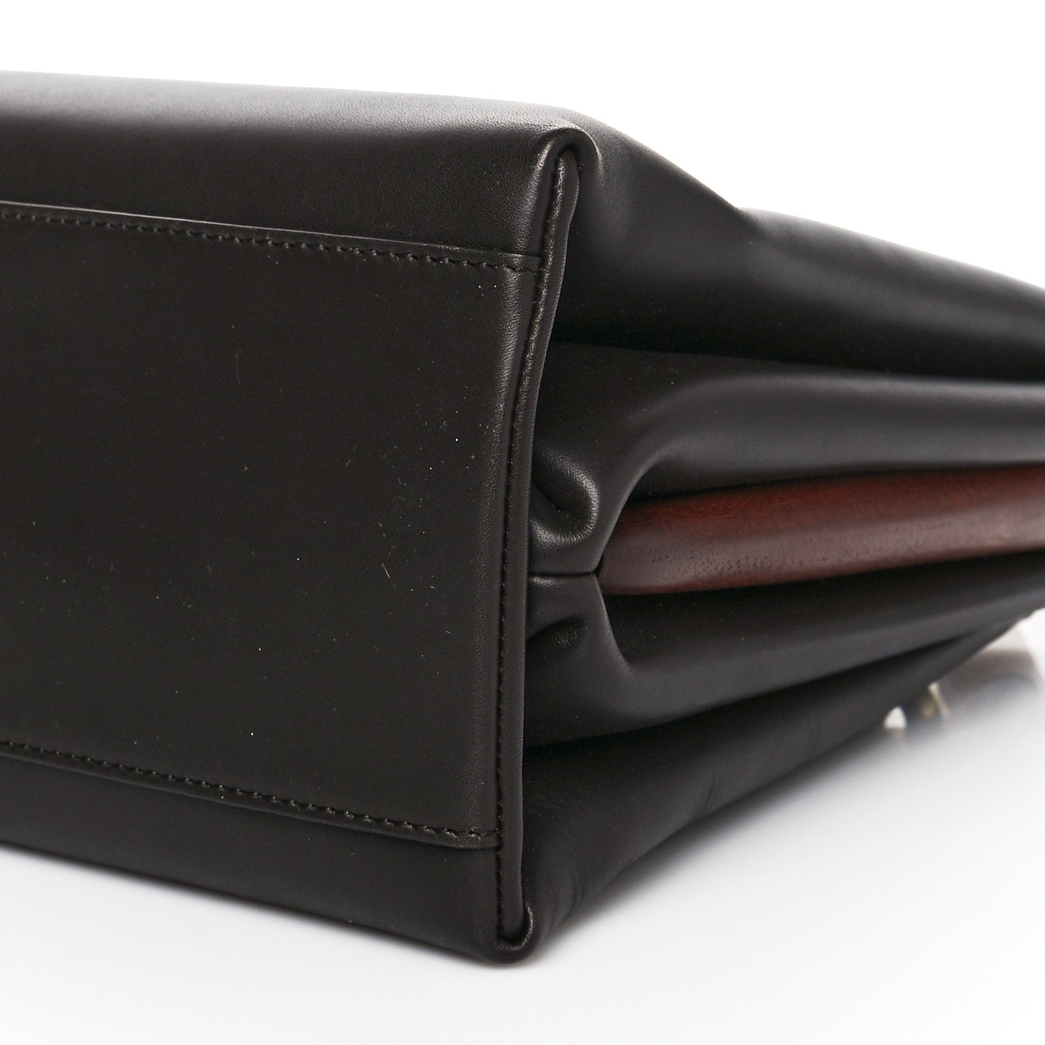 Bottega Veneta Calfskin Wood Mount Fondant 11 of 15