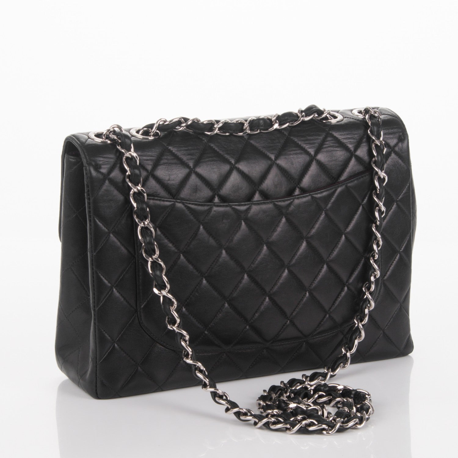 Chanel Lambskin Quilted Jumbo Single Flap Black 3 of 7