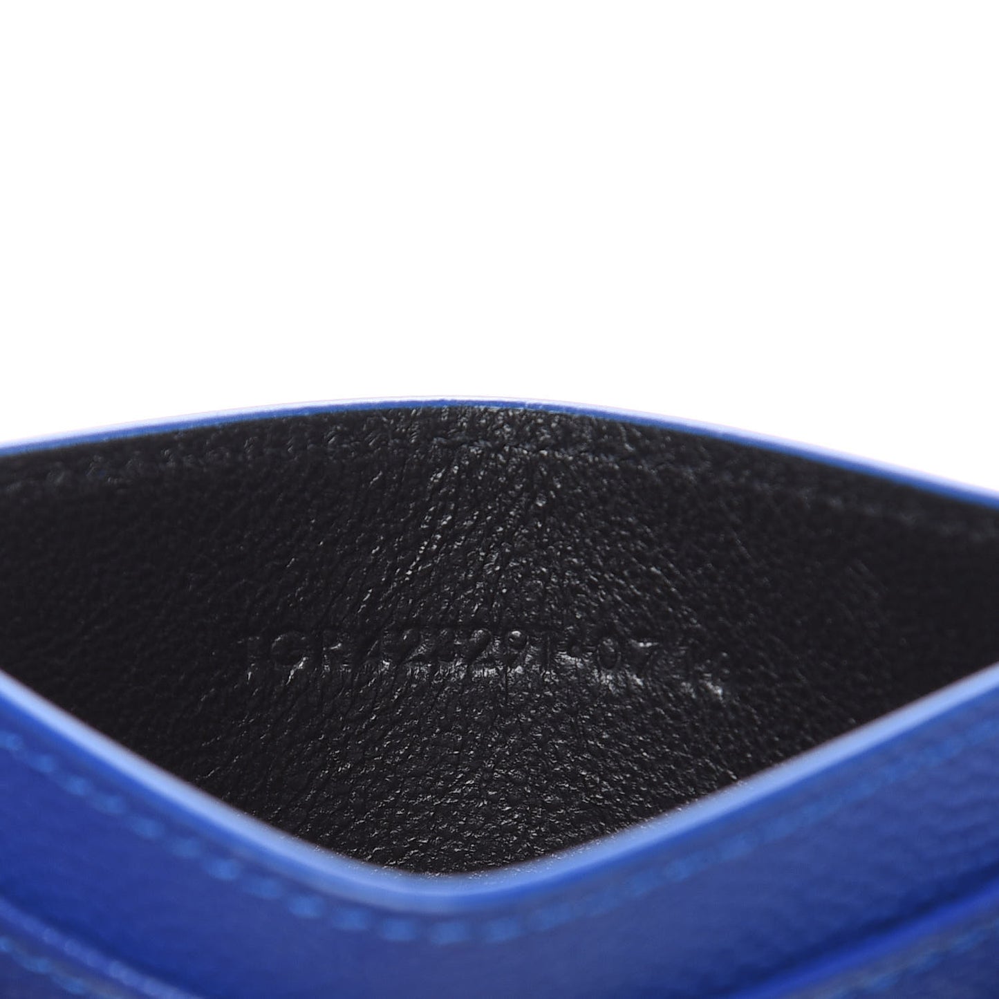 Grain De Poudre Matelasse Chevron Credit Monogram Card Case Blue Majorelle