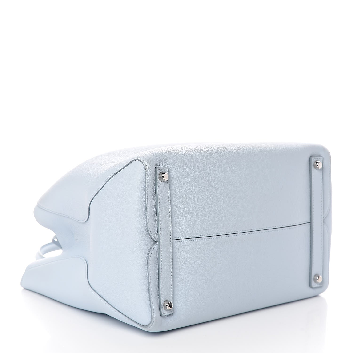 Christian Dior Supple Grained Calfskin Large Open Bar Tote Light Blue 4 of 9