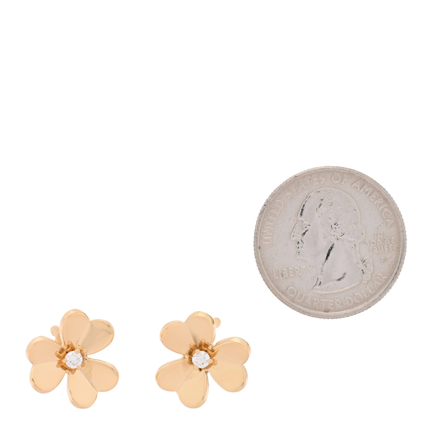 18K Yellow Gold Diamond Small Frivole Earrings