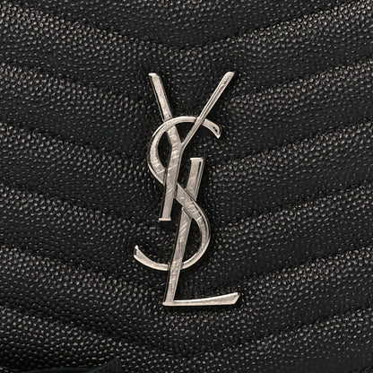 Saint Laurent Grain De Poudre Matelasse Monogram Mini Lou Camera Bag Black 8 of 11