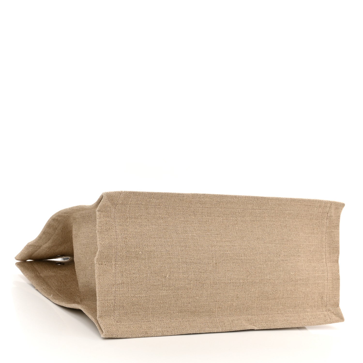 Saint Laurent Linen Calfskin Small Rive Gauche Tote Greggio Natural 4 of 10
