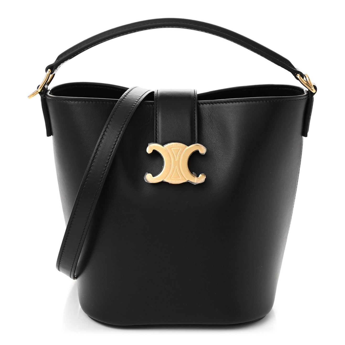 Smooth Calfskin Triomphe Small Louise Bag Black