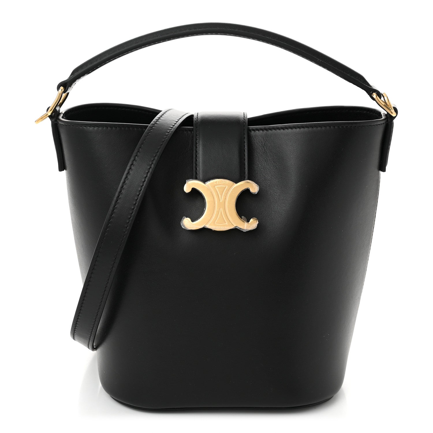 Celine Smooth Calfskin Triomphe Small Louise Bag Black 1 of 11