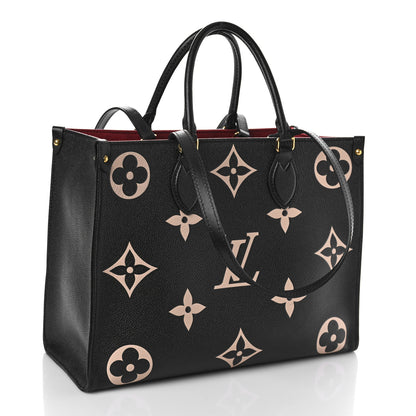 Louis Vuitton Empreinte Monogram Giant Onthego MM Black Beige 3 of 8